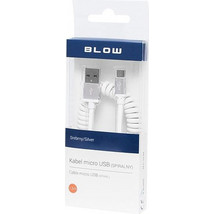 BLOW DM-66-104 Καλώδιο USB A - Micro USB Spiral 1.5m Λευκό
