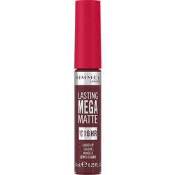 Rimmel London Lasting Mega Matte 810 Plum This Show Long Lasting Liquid Κραγιόν 7.4ml