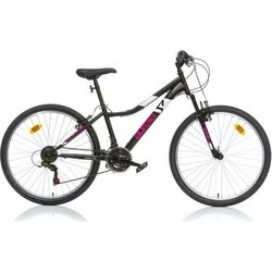Dino Bikes Aurellia Γυναικείο Mountain Bike 26" με 18 Ταχύτητες Μαύρο