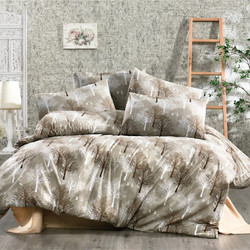 Dimcol Σετ Σεντόνια Μονά Βαμβακερά 160x240 Forest 311 Beige