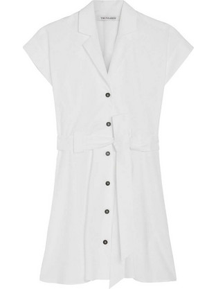 Trussardi Καλοκαιρινό Καθημερινό Φόρεμα Λευκό D00719-1T006183-W001