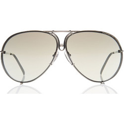 Porsche Design P8478N B Ανδρικά Γυαλιά Ηλίου Aviator Μεταλλικά Ασημί με Πράσινο Καθρέπτη Φακό