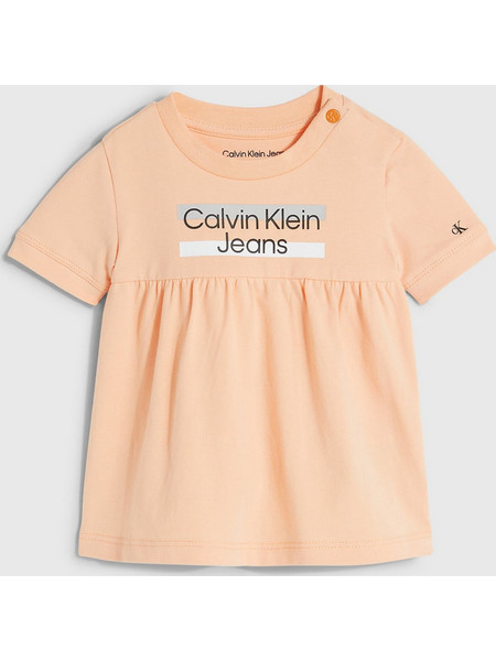 Calvin Klein Φόρεμα Hero Logo Ss Dress IN0IN00065-SOJ Ροζ Κορίτσι