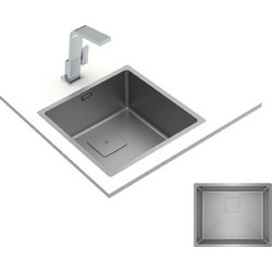 Teka FlexLinea RS15 40.40 Υποκαθήμενος Νεροχύτης Τετράγωνοι Inox Σατινέ Fortinox 115000061