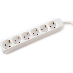 VALUE Power Strip, 6-way, white, 1.5 m - 19.99.1080