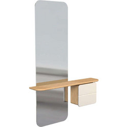 Καθρέπτης Τοίχου One More Look 5620C5620-1 78x15x118cm Oak-White Umage Ατσάλι,Ξύλο