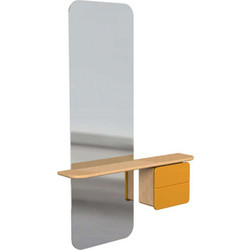 Καθρέπτης Τοίχου One More Look 5620C5620-6 78x15x118cm Oak-Yellow Umage Ατσάλι,Ξύλο