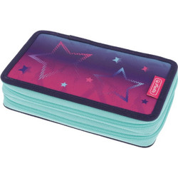 Herlitz Pink Star Κασετίνα Γεμάτη με 2 Θήκες Πολύχρωμη 50043354