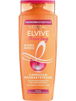L'Oreal Paris Elvive Dream Long Σαμπουάν Κερατίνης για Επανόρθωση για Ταλαιπωρημένα Μαλλιά 700ml