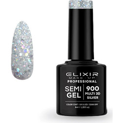 Elixir Semigel 900 Multi 3D Silver Ημιμόνιμο Βερνίκι Νυχιών 8ml