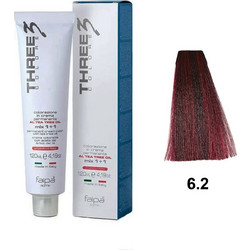 Faipa Three Color 6.2 Ιώδες Σουρόξανθο Μόνιμη Βαφή Μαλλιών 120ml