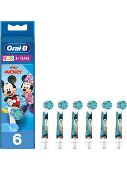 Oral-B Vitality Kids Mickey Ανταλλακτικές Κεφαλές Ηλεκτρικής Οδοντόβουρτσας 6τμχ