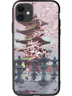 Θήκη Ukiyo-e - Cherry Blossom iPhone 11 Groove TPU (Tempered Glass και TPU)
