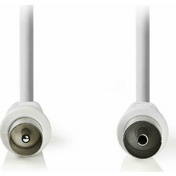 Nedis Καλώδιο Κεραίας Coax Male to Coax Female 10m White CSGP40000WT100