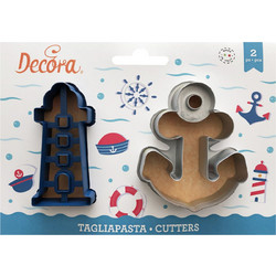 Κουπάτ πλαστικό Decora φάρος-άγκυρα σετ 2 τεμ. (018.80.157)