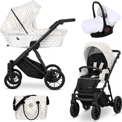 Kunert Ivento Καρότσι Μωρού 3 σε 1 White Style Black Frame