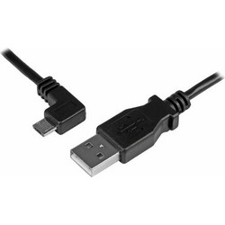 StarTech Angle (90) USB 2.0 to micro USB Cable Μαύρο 0.5m (USBAUB50CMLA)