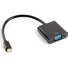 Lanberg AD-0006-BK video cable adapter 0.2 m VGA (D-Sub) Mini DisplayPort Black