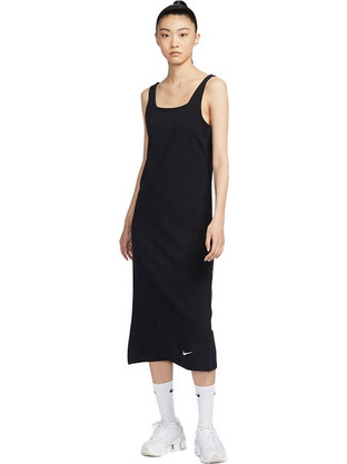 Nike Sportswear Midi Καλοκαιρινό Αθλητικό Φόρεμα Μαύρο DV7954-010