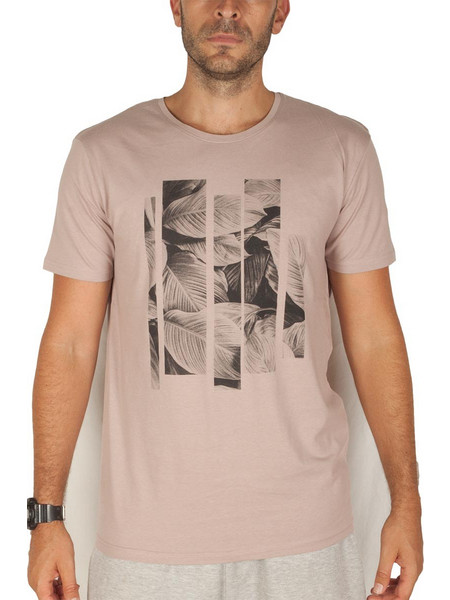 Sublevel T-shirt Leaves Light Purple Z22430-PUR
