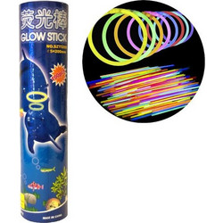 Φωσφοριζέ Ράβδοι - Βραχιόλια για Πάρτυ 100 τμχ Glow Sticks 20cm