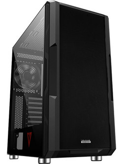 Modecom Volcano Amirani Black Gaming Midi Tower Κουτί Υπολογιστή με Πλαϊνό Παράθυρο