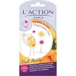 L'Action Paris Radiance Face Mud Κρεμώδης Μάσκα Προσώπου για Λάμψη 1τμχ