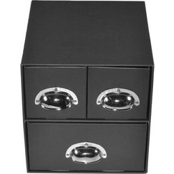 Next συρταριέρα 3συρτ. classic μαύρα - μεταλ. λαβές Υ21x22x23εκ. (Σετ 1τεμ)