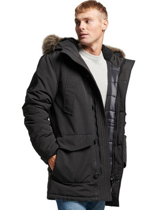 Superdry Everest Ανδρικό Μπουφάν Χειμωνιάτικο Παρκά Μαύρο M5011741A-12A