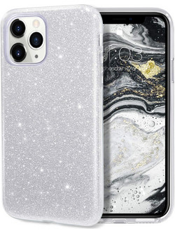 Θήκη iPhone 11 Pro Forcell Glitter Shine Cover Hard Case -Ασημί