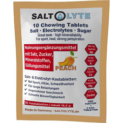 Saltolyte Salt & Electrolytes Peach 10 Μασώμενα Δισκία