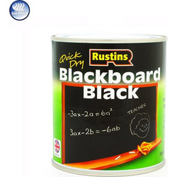 Χρώμα Κιμωλίας για μαυροπίνακα, Rustins Blackboard Black, μαύρο, ματ, 500ml Μαύρο 0,500 litre