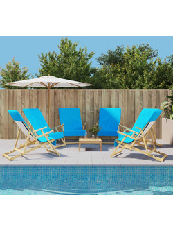 vidaXL Πετσέτα Θαλάσσης Μπλε 60x135cm 3157061 6τμχ