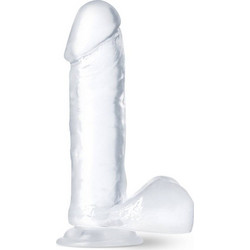 Blush B Yours Diamond Glimmer Ρεαλιστικό Dildo με Βεντούζα & Όρχεις 20cm Clear