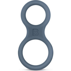 Boners Silicone Cock Ring & Ball Stretcher Ελαστικό Δαχτυλίδι Πέους & Όρχεων Σιλικόνης Γκρι