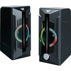 Aula N-522 Ηχεία Υπολογιστή 2.0 6W με RGB Φωτισμό Black