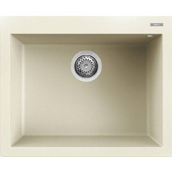 Elleci Quadra 110 Ένθετος Νεροχύτης Γρανίτη 110 Nero Metal 61x51.5cm