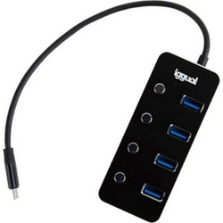 Iggual IGG318485 USB Hub 3.0 USB-C με 4 Θύρες USB-A