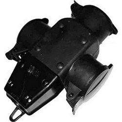Πρίζα Ρεύματος EDM Με καπάκι Καουτσούκ 3500 W 250 V 4,8 mm