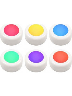 Entac Mini Φορητό Φωτάκι Νυκτός 0,45W RGB RC 6τμχ/σετ