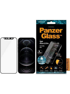 PanzerGlass Γυαλί προστασίας Fullcover CamSlider Edge-to-Edge Case Friendly 0.3MM για Apple iPhone 12, 12 PRO 6.1 - ΜΑΥΡΟ