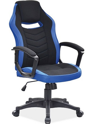 MaisonPlus Camaro B Καρέκλα Gaming Δερματίνης Μαύρη Μπλε