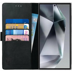 Δερμάτινη Θήκη Πορτοφόλι - Samsung Galaxy S24 Ultra - Rosso Deluxe - Black (8719246427084)