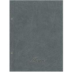 Next μενού εστιατορίου old leather γκρι με 10 ζελατίνες και βίδες 24x32εκ. Δυνατότητα εκτύπωσης