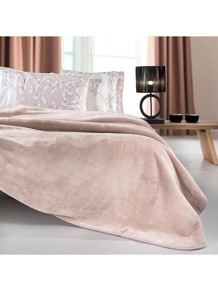 Κουβέρτα Βελουτέ Logo Pudra Guy Laroche Υπέρδιπλo 220x240cm Πολυέστερ