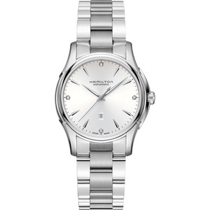 Hamilton Jazzmaster Γυναικείο Ρολόι Αυτόματο με Ασημί Μεταλλικό Μπρασελέ H32315111