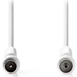 Nedis Καλώδιο Κεραίας Coax Male to Coax Female 1.5m White CSGL40020WT15