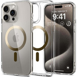 Spigen Ultra Hybrid Mag MagSafe Back Cover Gold (iPhone 15 Pro Max)
