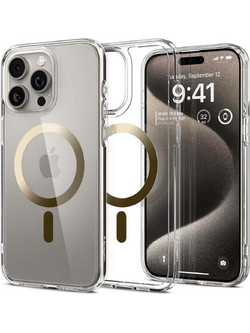 Spigen Ultra Hybrid Mag MagSafe Back Cover Gold (iPhone 15 Pro Max)