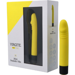 Virgite F2 Fluo Mini Realistic Vibe Ρεαλιστικός Δονητής Κίτρινος